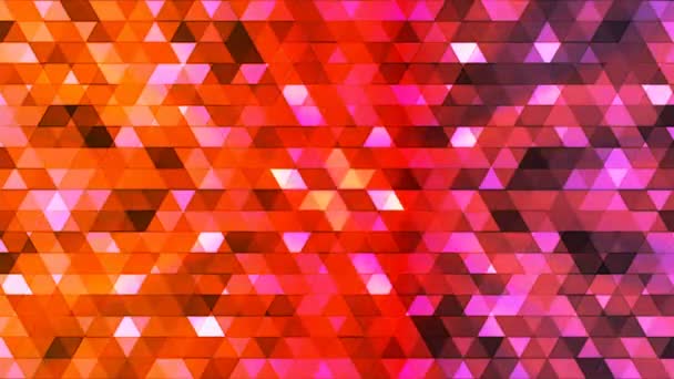 Funkelnde Polygon-Hi-Tech-Dreiecke, mehrfarbig, abstrakt, loopable, 4k — Stockvideo