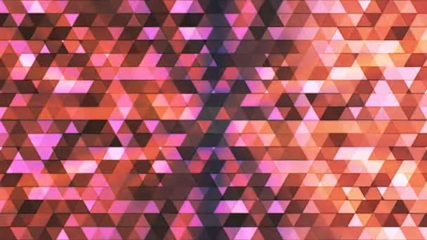 Vysílat blikající mnohoúhelník Hi-Tech trojúhelníky, hnědé, abstraktní, Loopable, 4k — Stock video