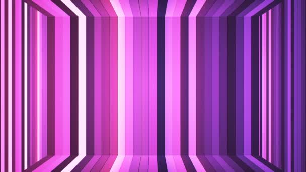 广播闪烁垂直高科技酒吧室， 品红色紫色， 抽象， 可循环， 4k — 图库视频影像