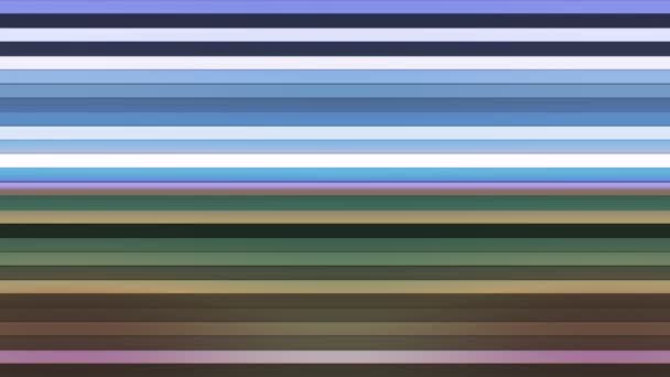 Barres horizontales de haute technologie de scintillement de diffusion, multicolore, abstrait, boucle, 4K — Video