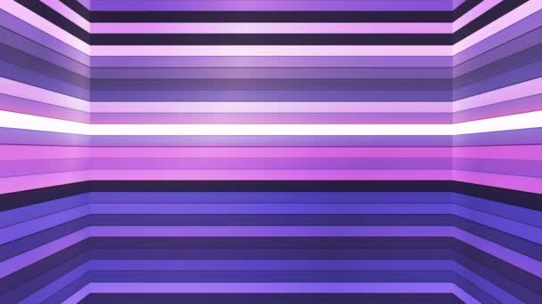 Broadcast Twinkling Horizontal Hi-Tech Bars Shaft, Purple, Abstract, Loopable, 4K — Stock Video