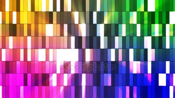 Petites barres de haute technologie de jumelage de diffusion, multi couleur, abstrait, boucle, 4K — Video