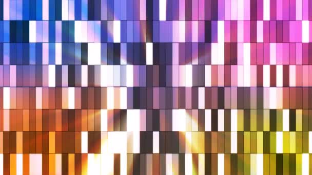 Petites barres de haute technologie de jumelage de diffusion, multi couleur, abstrait, boucle, 4K — Video