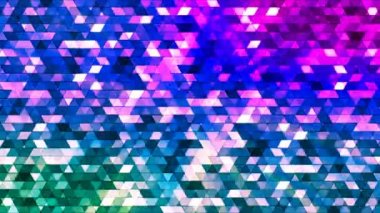 Pırıltı çokgen yüksek teknoloji üçgenler, çok renkli, Abstract, Loopable, 4 k yayın