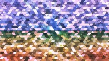 Pırıltı çokgen yüksek teknoloji üçgenler, çok renkli, Abstract, Loopable, 4 k yayın