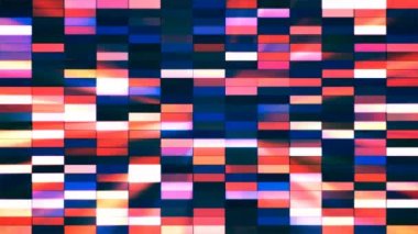 Yatay küçük kare yüksek teknoloji barlar, çok renkli, Abstract, Loopable, 4 k pırıltı