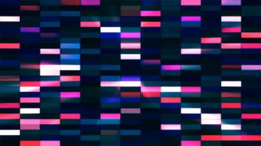Yatay küçük kare yüksek teknoloji barlar, çok renkli, Abstract, Loopable, 4 k pırıltı