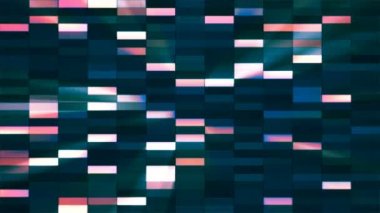 Yatay küçük kare yüksek teknoloji barlar, çok renkli, Abstract, Loopable, 4 k pırıltı