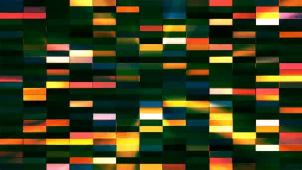 Twinkling Horizontal Small Squared Hi-Tech Bars, Multi Couleur, Abstrait, Loopable, 4K 
