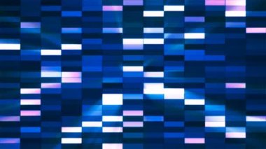 Yatay küçük kare yüksek teknoloji barlar, mavi, soyut, Loopable, 4 k pırıltı
