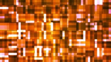 Yayın pırıltı yüksek teknoloji bloklar, turuncu, soyut, Loopable, 4 k kare