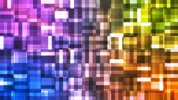 Broadcast Twinkling cuadrado Hi-Tech bloques, multicolor, abstracto, Loopable, 4K — Vídeos de Stock