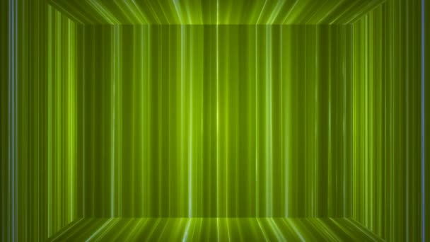 ハイテク縦線ステージ、緑、抽象的、単発、4 k 放送します。 — ストック動画