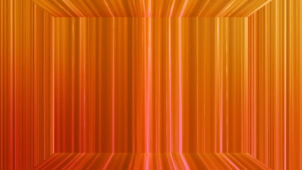 Broadcast vertikale High-Tech-Linien Bühne, orange, abstrakt, loopable, 4k — Stockvideo