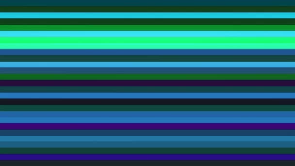 Broadcast Twinkling Horizontal Tech Bars Green Blue Abstract Loopable — Vídeo de Stock