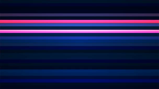 Broadcast Twinkling Horizontal Tech Bars Blue Magenta Abstract Loopable — Stock Video