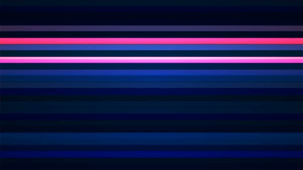 Broadcast Twinkling Horizontális Tech Bars Kék Magenta Absztrakt Loopable — Stock videók