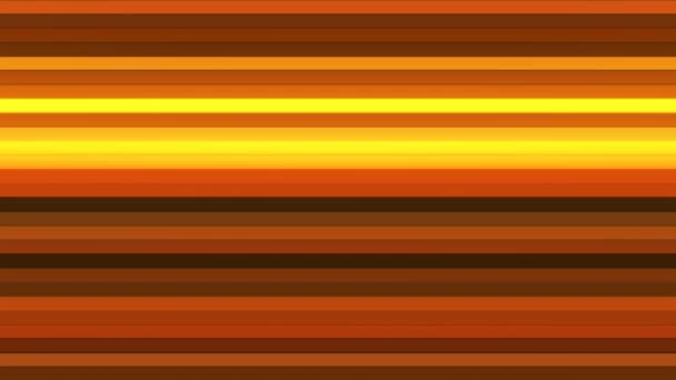 Broadcast Twinkling Horizontal Tech Bars Golden Orange Abstract Loop — Vídeo de Stock
