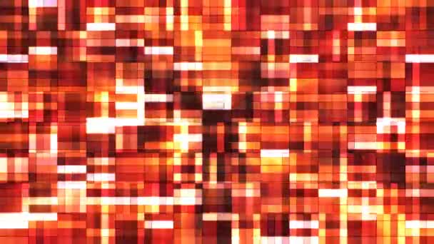 Broadcast Twinkling Squared Tech Blocks Golden Orange Abstract Loopable — Stockvideo