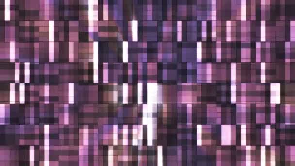 Broadcast Twinkling Squared Tech Blocks Purple Abstract Loopable — Vídeo de Stock