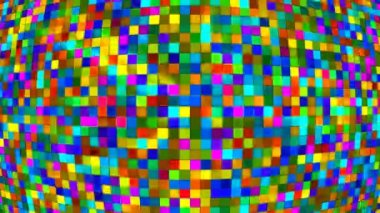 Yayın: Twinkling Hi-Tech Squares Globe, Multi Color, Abstract, Loopable, 4k