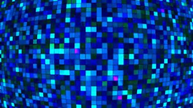 Yayın: Twinkling Hi-Tech Squares Globe, Blue, Abstract, Loopable, 4k