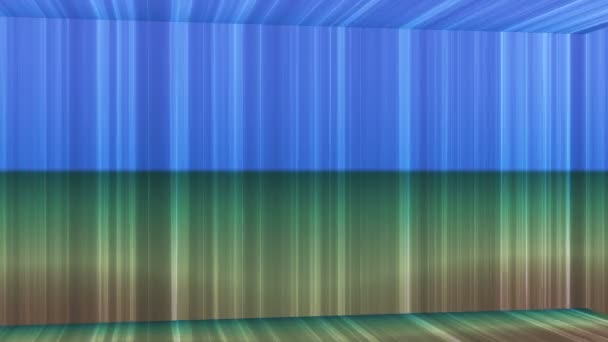 Uitzending Verticale Tech Lijnen Passage Blauw Groen Abstract Loopbaar — Stockvideo