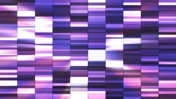 Twinkling Horizontal Small Squared Tech Bars Purple Abstract Loopable — Vídeo de Stock