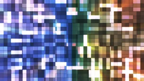Yayın Pırıltı Yüksek Teknoloji Bloklar Çok Renkli Abstract Loopable Kare — Stok video