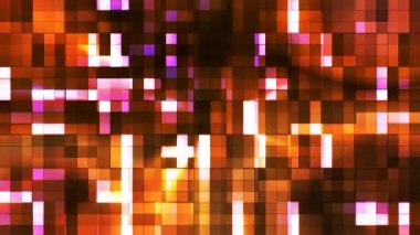 Yayın: Twinkling Kare Hi-Tech Blokları, Golden Magenta, Abstract, Loop, 4k