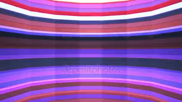 Broadcast Twinkling Horizontal Tech Bars Shaft Magenta Purple Abstract Loop — стокове відео