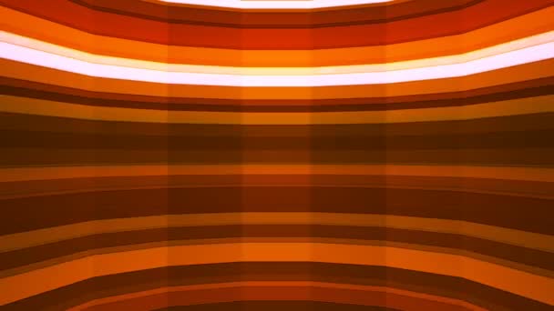 Broadcast Twinkling Horizontal Tech Bars Shaft Orange Abstract Loop — Stock Video