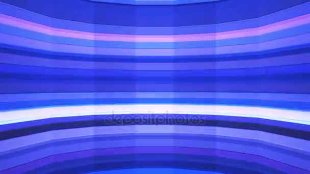 Uitzending Twinkling Horizontale Tech Balken Blauw Abstract Loopbare — Stockvideo