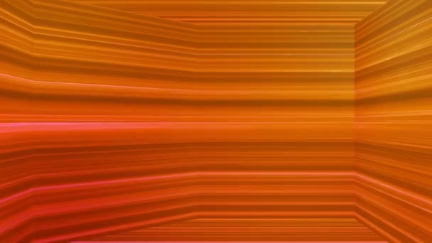 Broadcast Horizontal Tech Lines Dome Red Orange Abstract Loopable — Vídeo de Stock