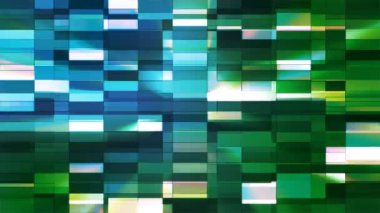 Parıldayan Yatay Küçük Kare Yüksek Teknolojik Çubuklar, Mavi Yeşil, Soyut, Döngü, 4k