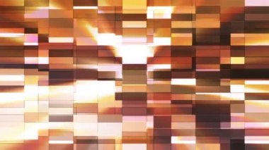 Parıldayan Yatay Küçük Kare Yüksek Teknolojik Çubuklar, Altın Kahverengi, Soyut, Döngü, 4k