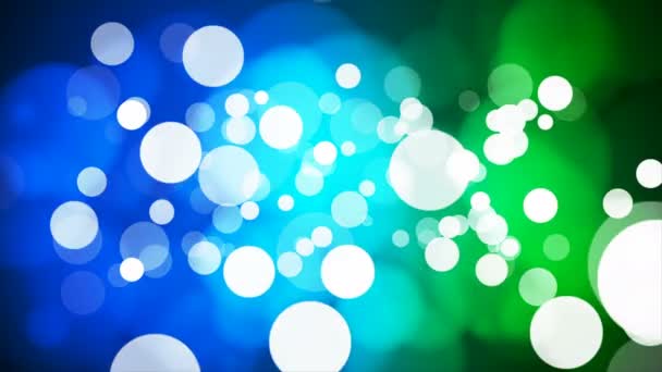 Bokeh Luz Transmissão Verde Azul Eventos Loopable — Vídeo de Stock