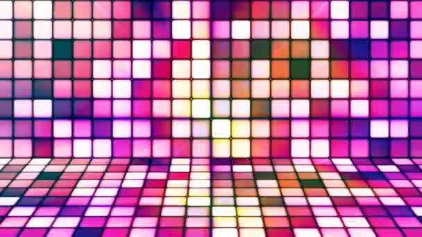 Broadcast Twinkling Tech Cubes Stage Multi Color Streszczenie Pętla — Wideo stockowe
