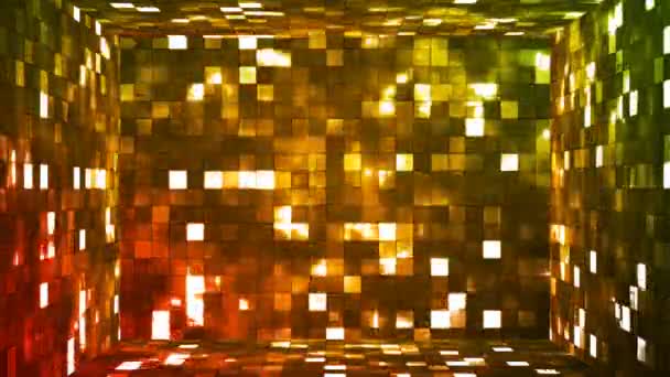 Uitzending Firey Light Tech Pleinen Kamer Multi Color Abstract Loopbaar — Stockvideo