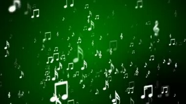 Yükselen Müzik Notaları, Yeşil, Olaylar, Döngü, 4k