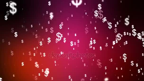 Broadcast Money Shower Red Magenta Corporate Loopable — Stockvideo