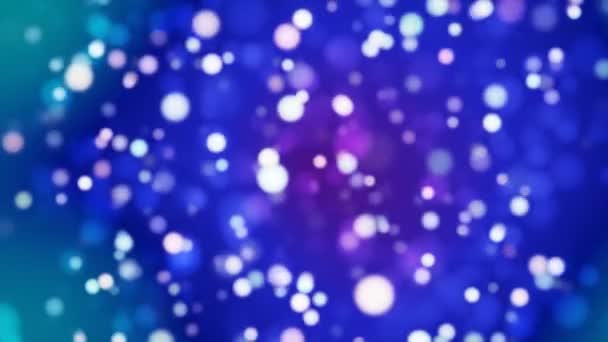 Bokeh Luz Transmissão Blue Cyan Magenta Eventos Loopable — Vídeo de Stock