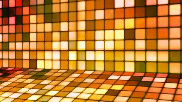 广播闪烁高科技立方体舞台 橙色绿色 可浏览 — 图库视频影像