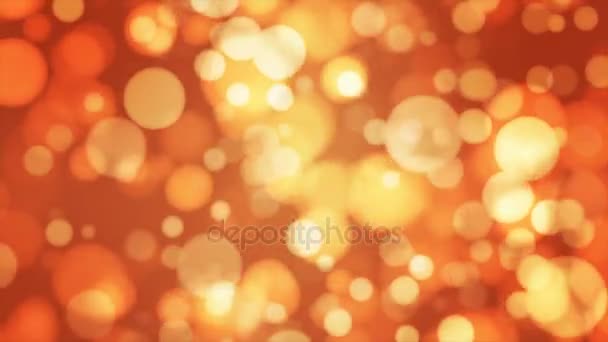 Transmissão Bokeh Luz Ouro Laranja Amarelo Eventos Loopable — Vídeo de Stock