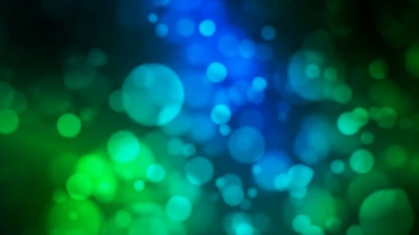 Uitzending Light Bokeh Blauw Groen Evenementen Loopbaar — Stockvideo