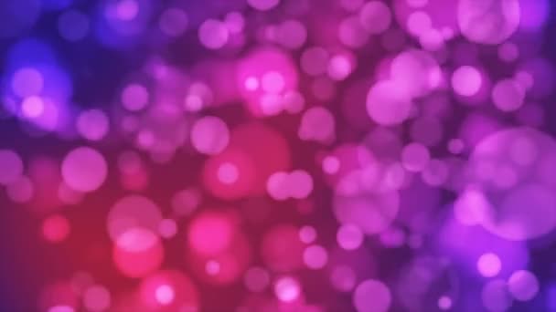 Bokeh Luz Emisión Mente Rojo Púrpura Eventos Loopable — Vídeo de stock