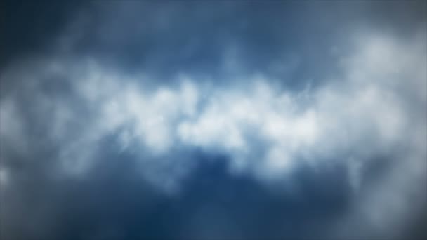 Nuvole Trasmesse Volare Attraverso Blu Cielo Loopable — Video Stock