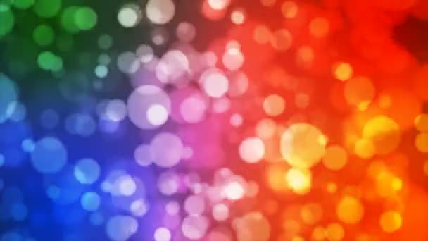 Uitzending Light Bokeh Multi Color Evenementen Loopbaar — Stockvideo