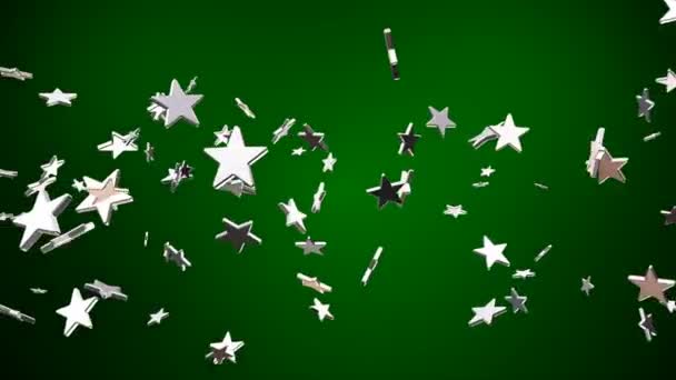 Трансляция Flying Tech Stars Green Мбаппе Loopable — стоковое видео