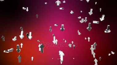 Yükselen Yüksek Teknoloji Okları, Kırmızı Magenta, Kurumsal, Döngü, 4k